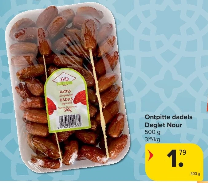 Ontpitte dadels Deglet Nour