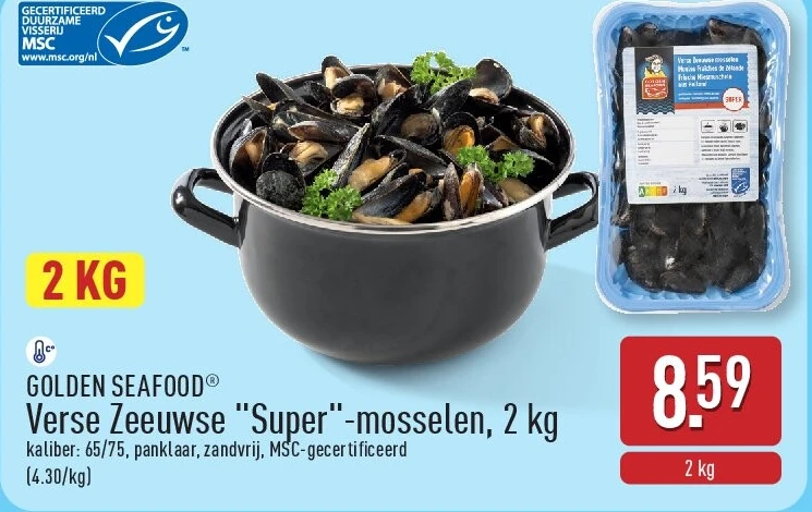 Verse Zeeuwse "Super"-mosselen, 2kg