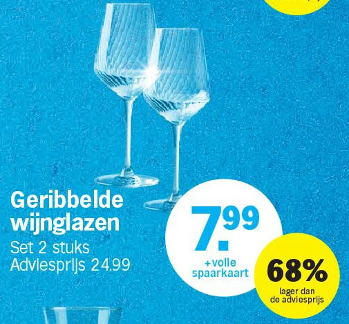 Geribbelde wijnglazen