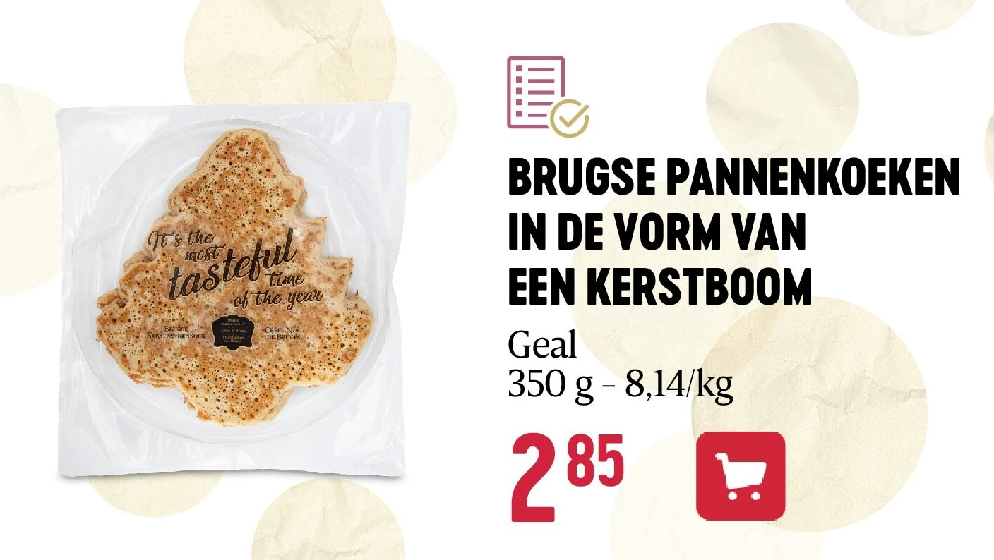 BRUGSE PANNENKOEKEN IN DE VORM VAN EEN KERSTBOOM