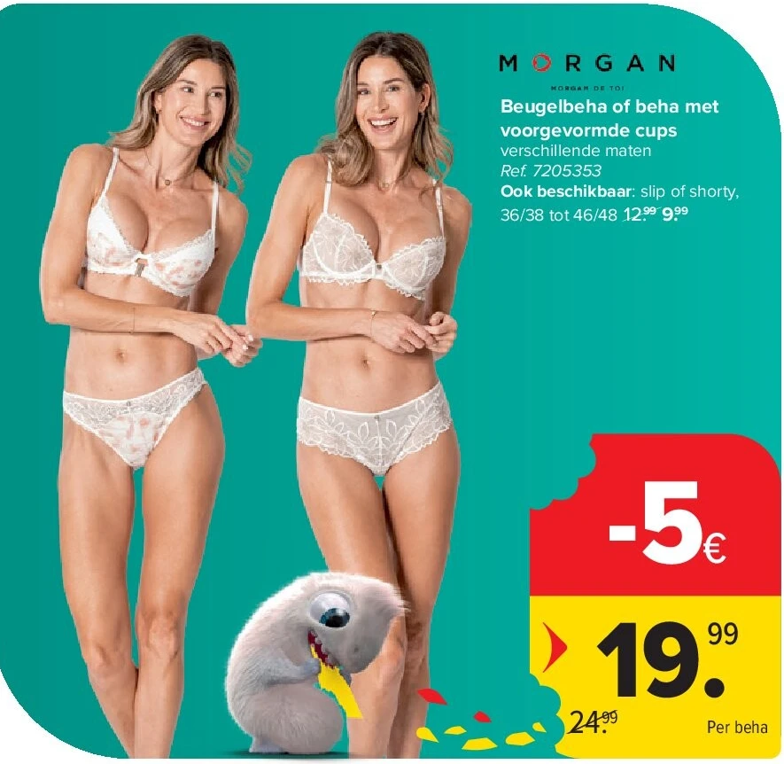 Beugelbeha of beha met voorgevormde cups