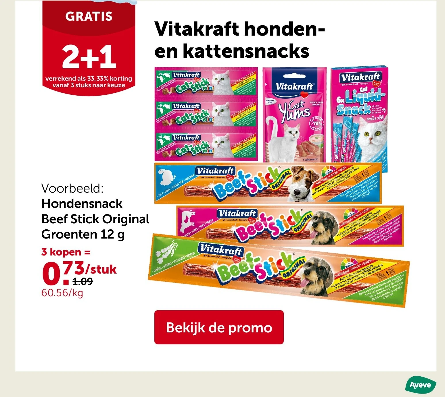 Hondensnack Beef Stick Original Groenten 12 g