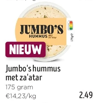 Jumbo's hummus met za'atar