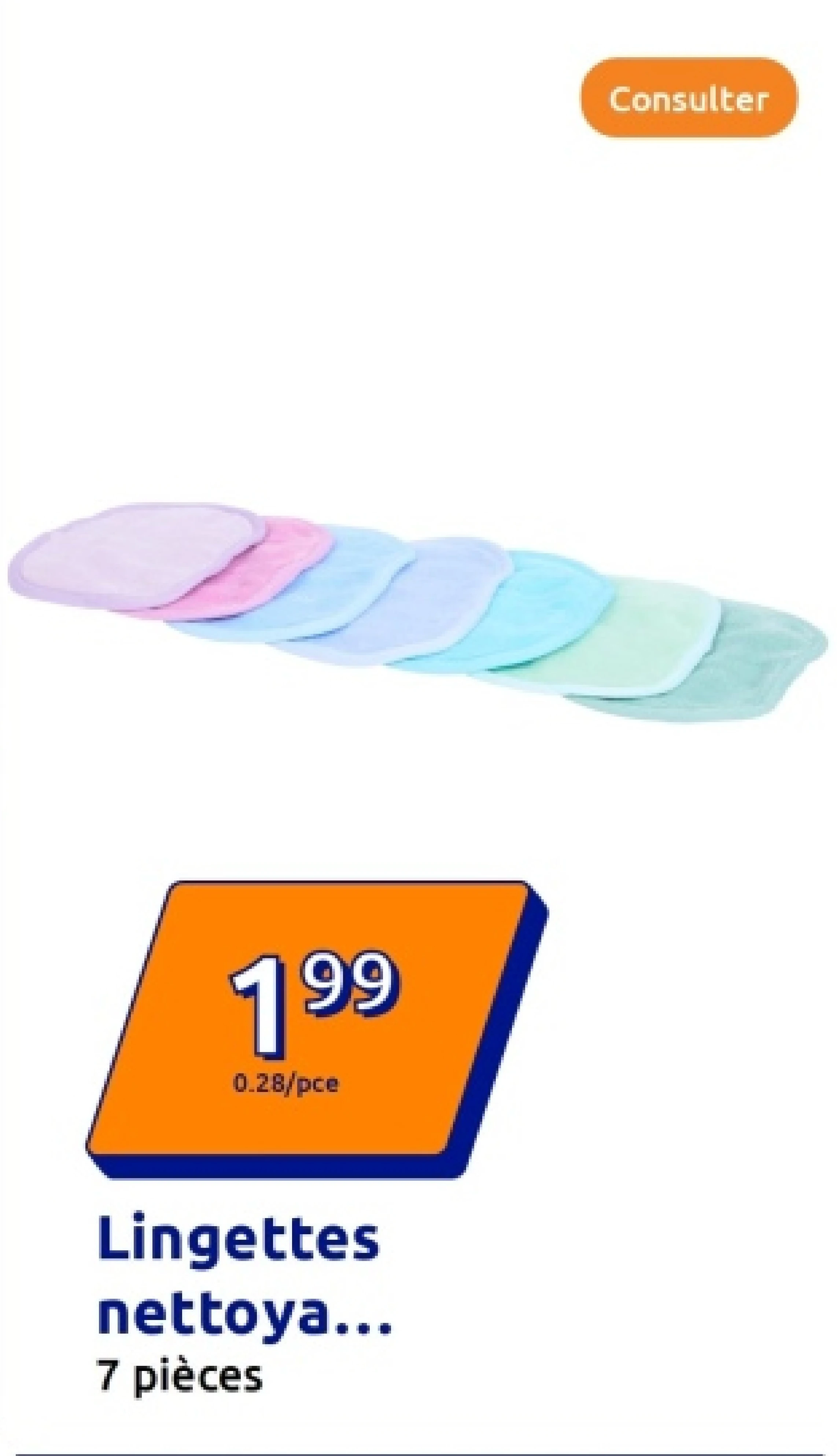 Lingettes nettoyantes pour le visage