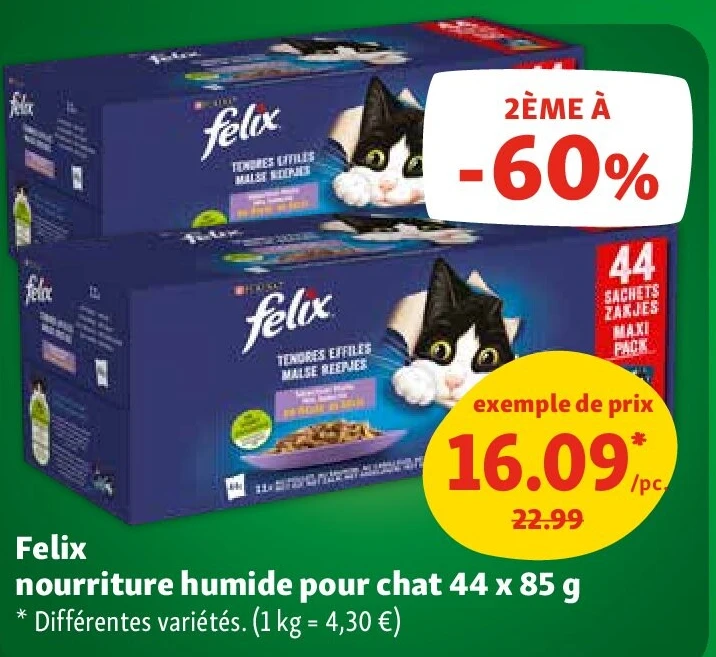 Felix nourriture humide pour chat 44 x 85 g