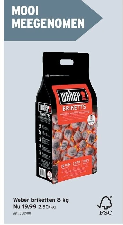 Weber briketten 8 kg