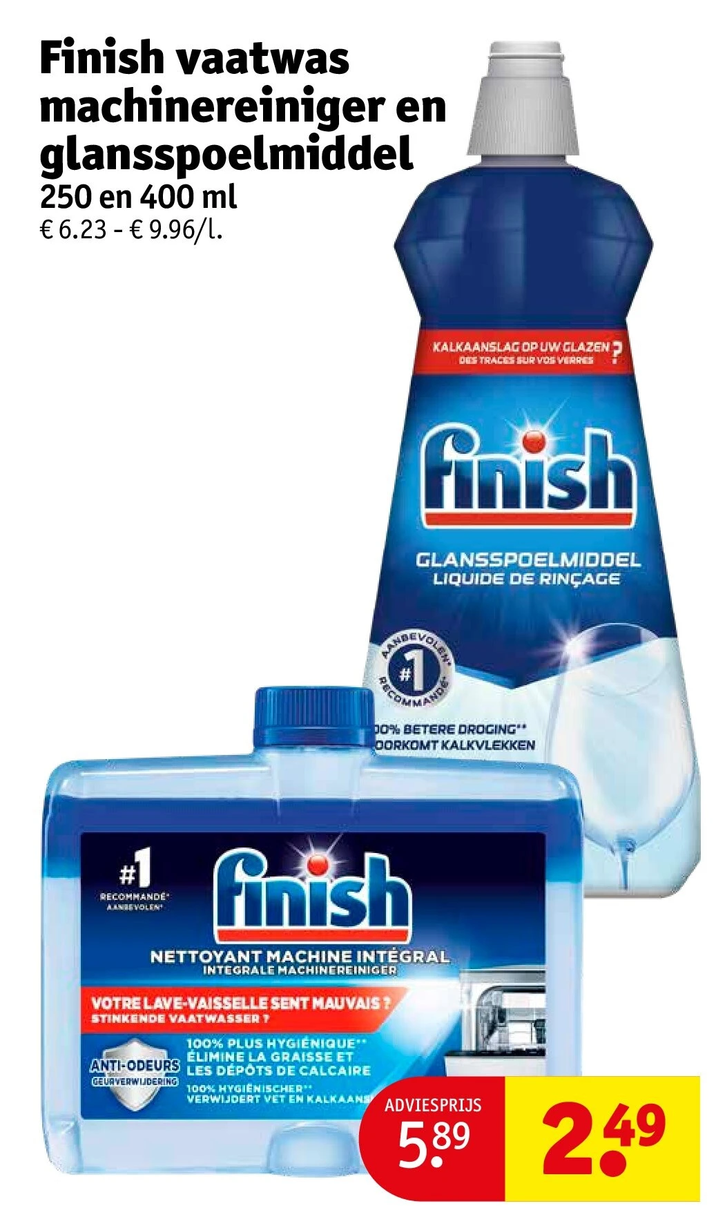 Finish vaatwas machinereiniger en glansspoelmiddel