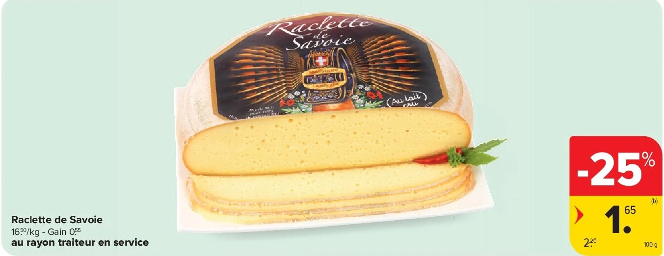 Raclette de Savoie 100 g