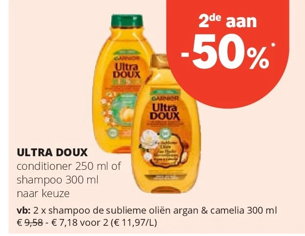 ULTRA DOUX shampoo de sublieme oliën argan & camelia 300 ml
