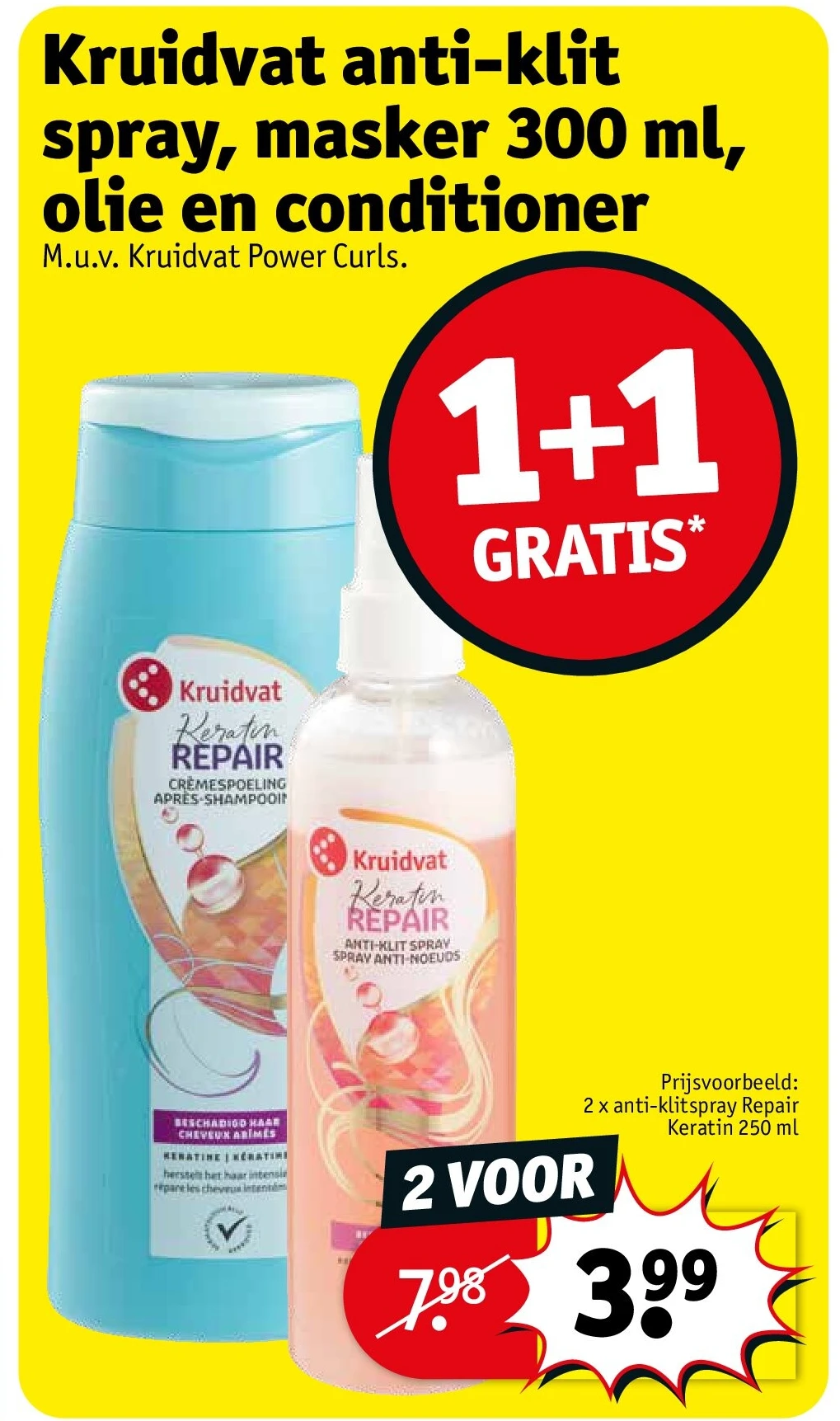 Kruidvat anti-klit spray, masker 300 ml, olie en conditioner