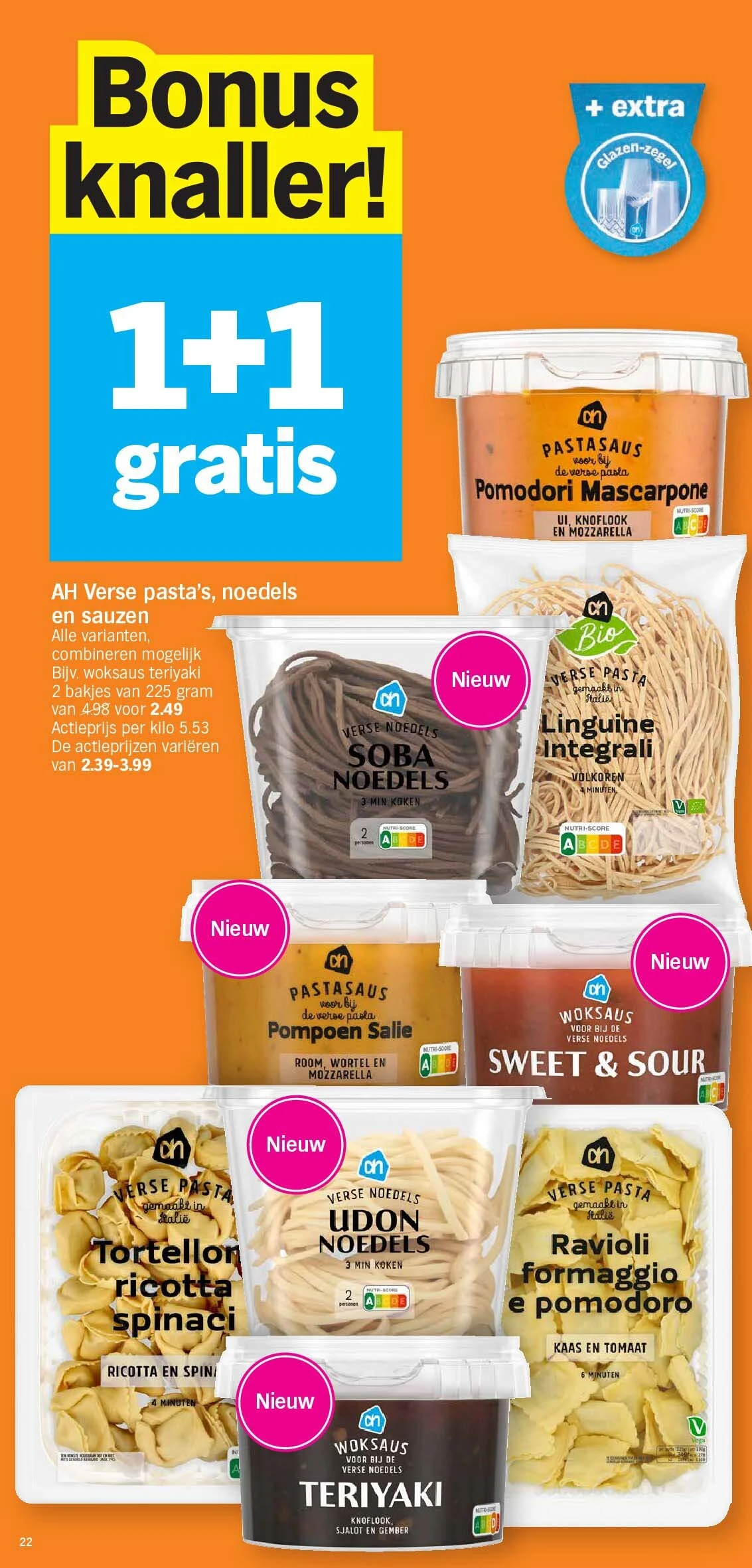 AH Verse pasta's, noedels en sauzen