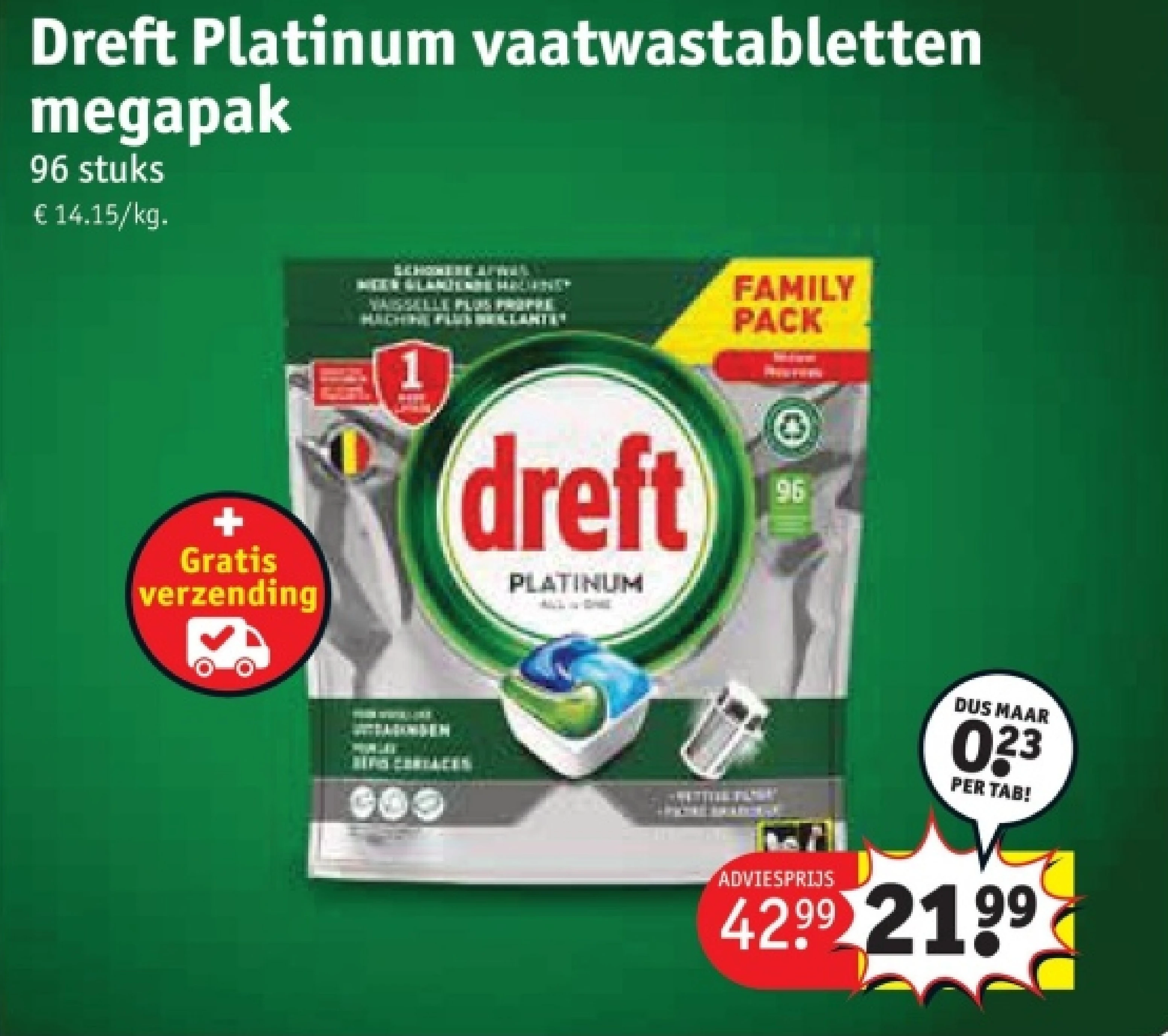 Dreft Platinum vaatwastabletten megapak