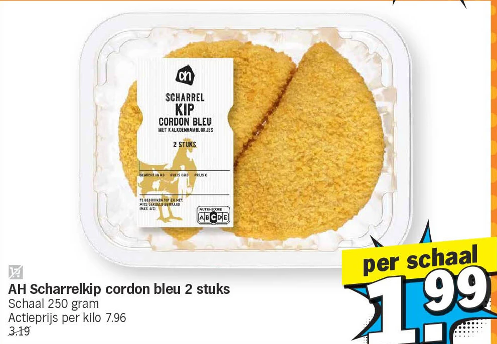 AH Scharrelkip cordon bleu 2 stuks