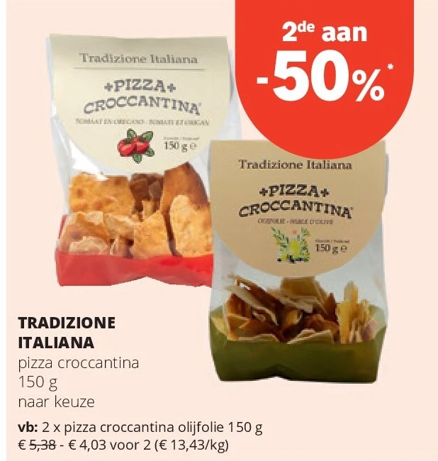 TRADIZIONE ITALIANA pizza croccantina olijfolie 150 g