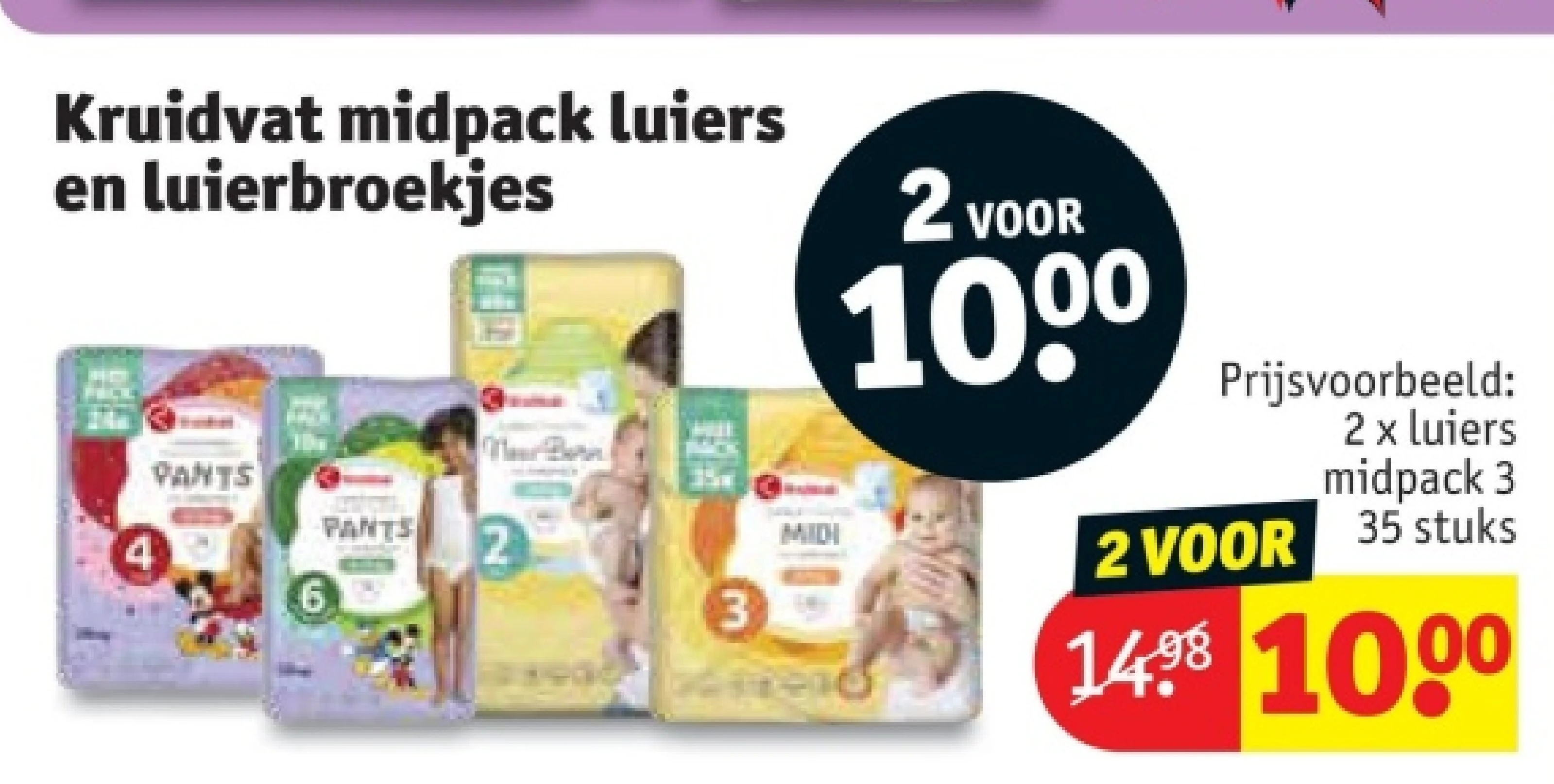 2 x luiers midpack 3 35 stuks