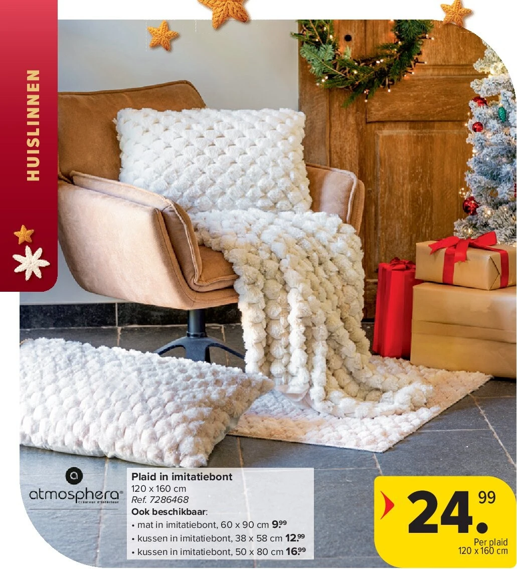 Plaid in imitatiebont 120 x 160 cm