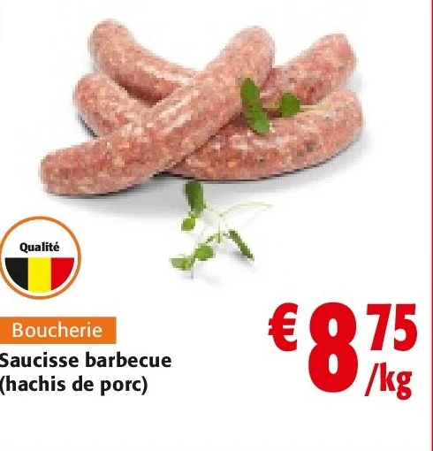 Saucisse barbecue (hachis de porc)