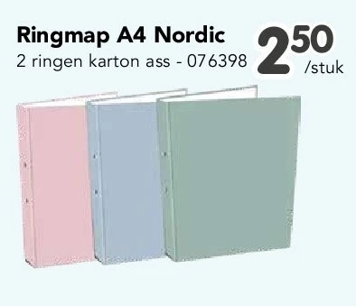 Ringmap A4 Nordic 2 ringen karton ass