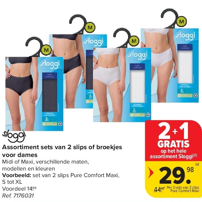 Assortiment sets van 2 slips of broekjes voor dames