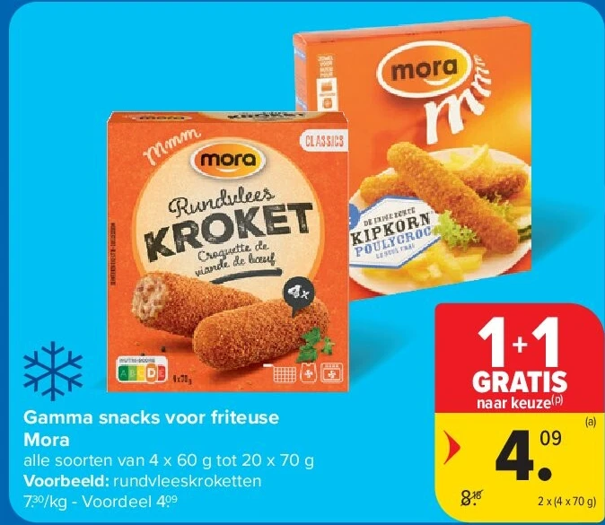 Gamma snacks voor friteuse Mora