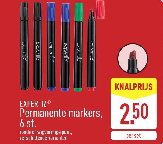 Permanente markers, 6st.