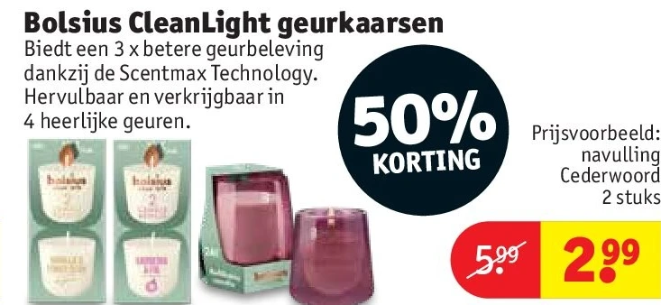 Bolsius CleanLight geurkaarsen