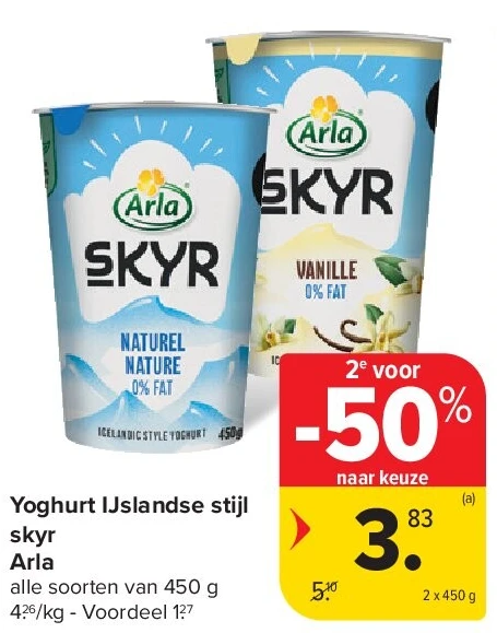 Yoghurt IJslandse stijl skyr Arla