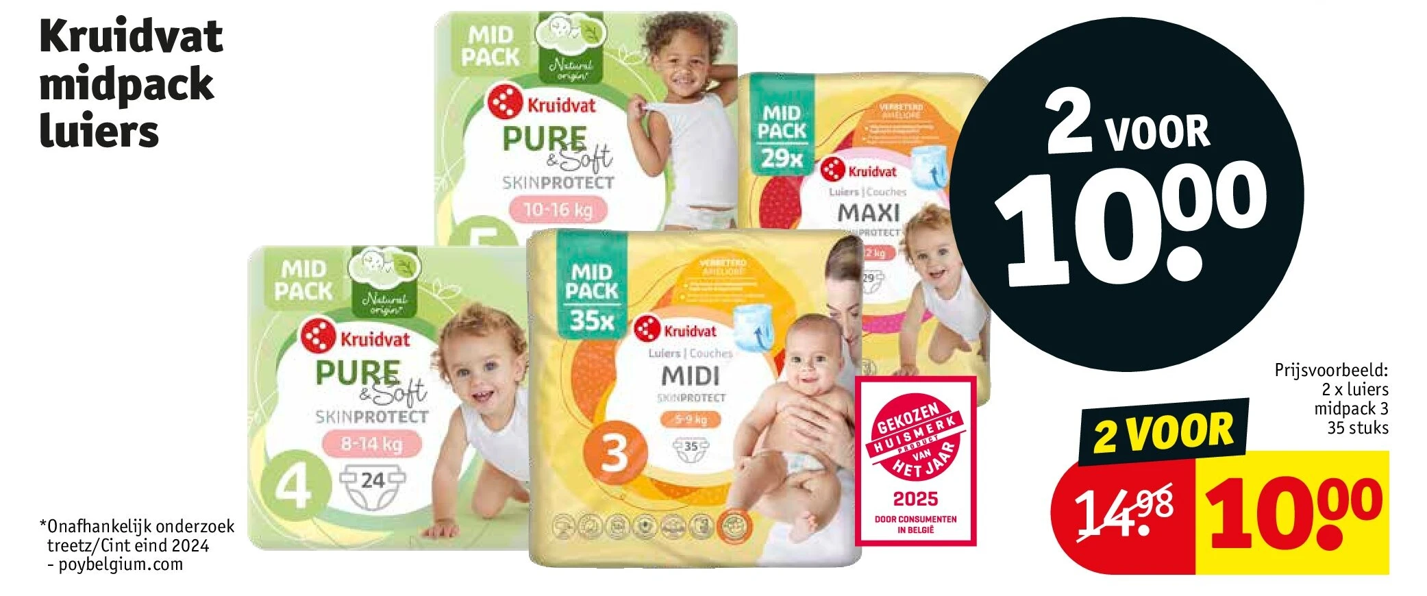 Kruidvat midpack luiers