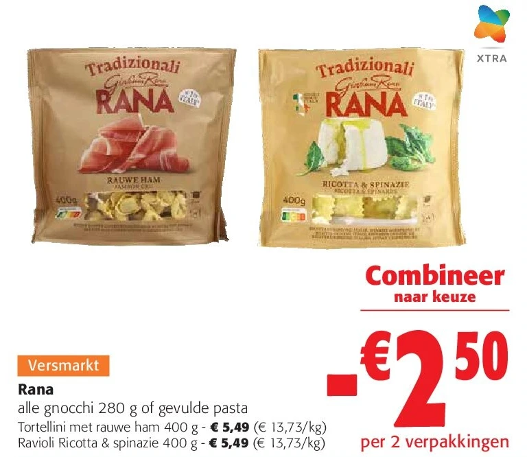 Rana Tortellini met rauwe ham 400 g