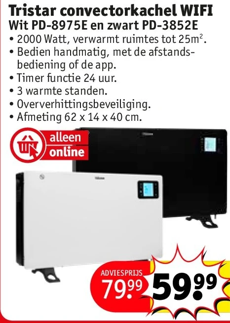 Tristar convectorkachel WIFI