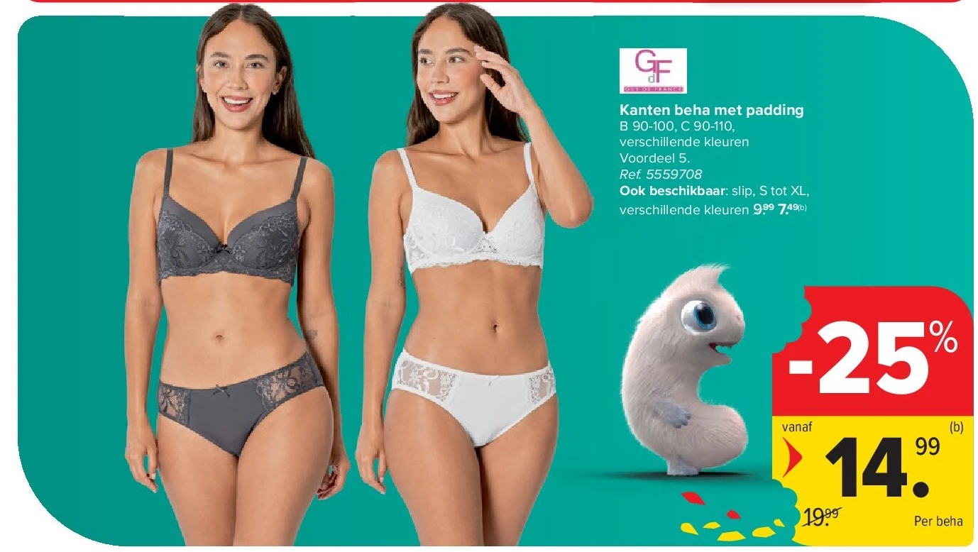 Kanten beha met padding
