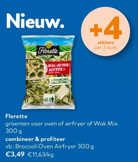 Florette groenten voor oven of airfryer of Wok Mix 300 g