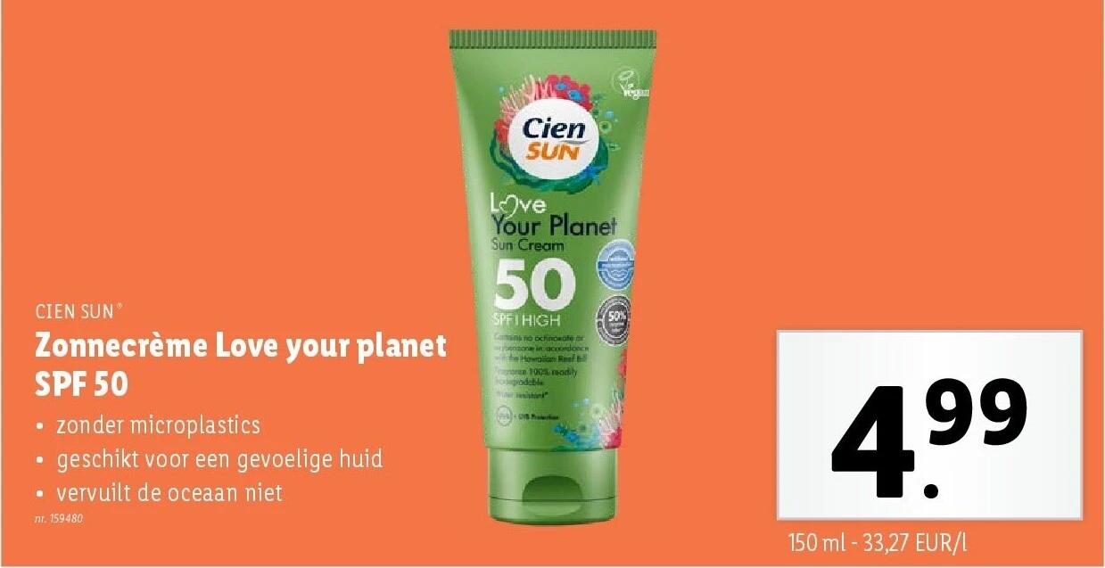 Zonnecrème Love your planet SPF 50