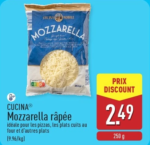 Mozzarella râpée