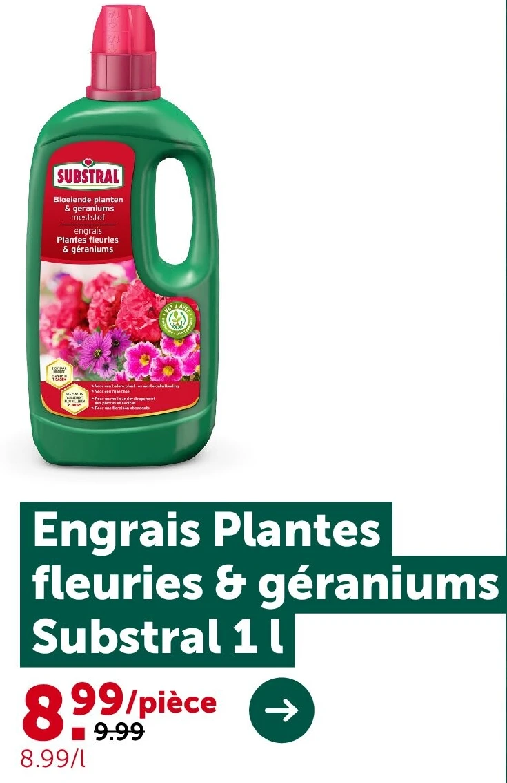 Engrais Plantes fleuries & géraniums Substral 1 l