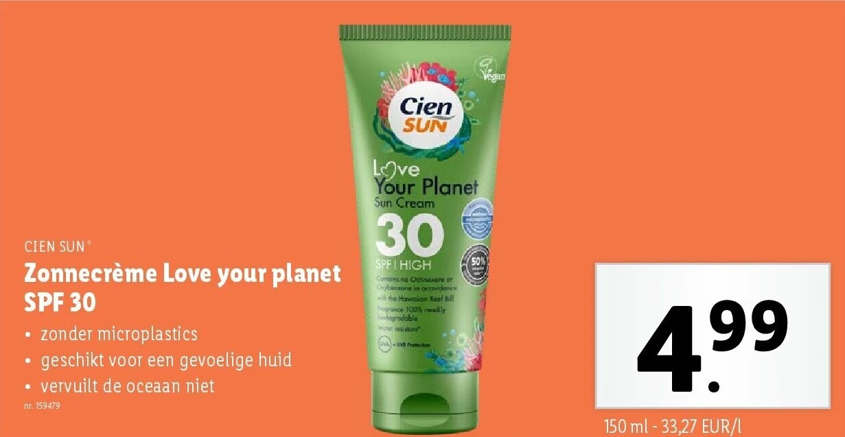 Zonnecrème Love your planet SPF 30