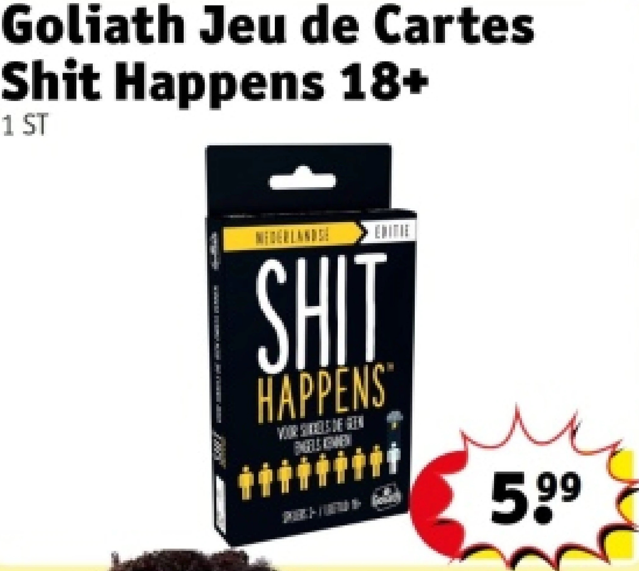 Goliath Jeu de Cartes Shit Happens 18+