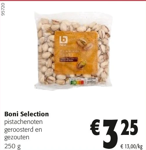 Boni Selection pistachenoten geroosterd en gezouten 250 g