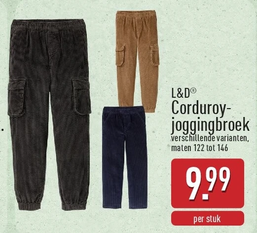 Corduroyjoggingbroek