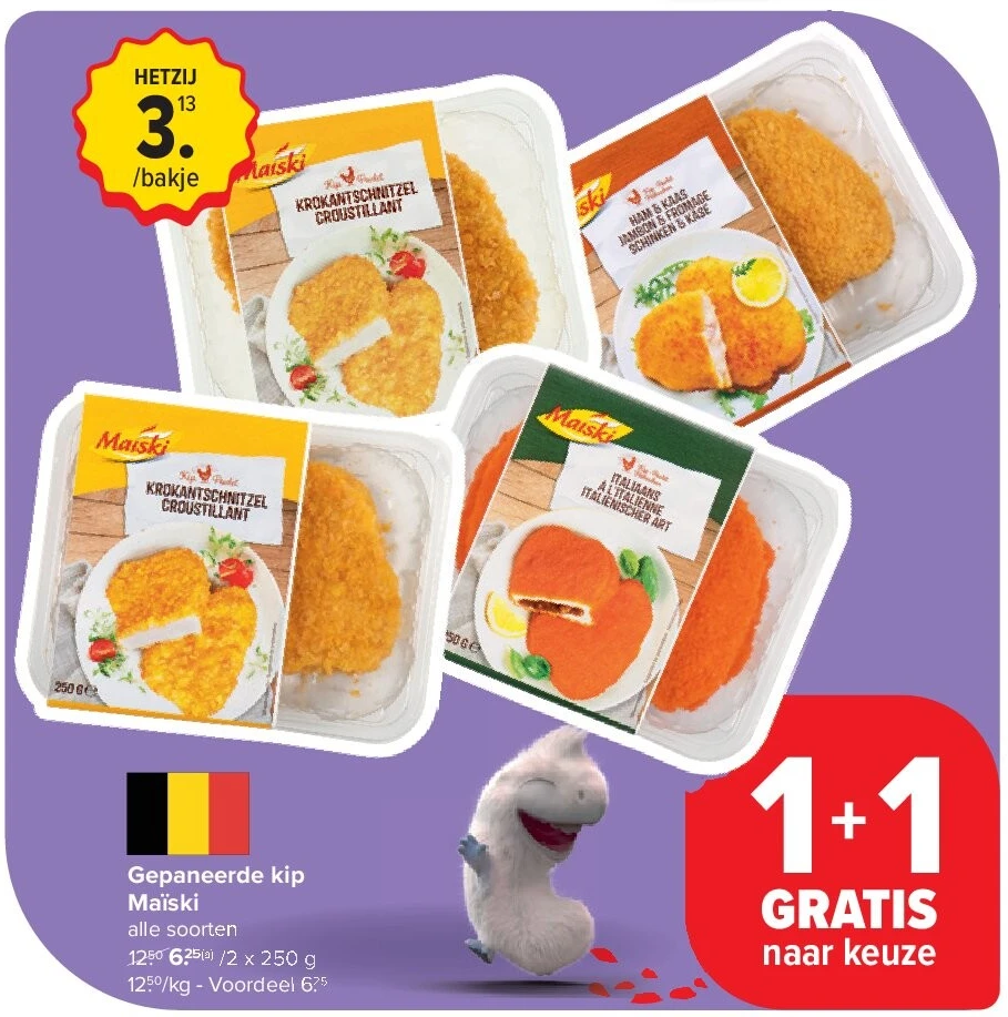 Gepaneerde kip Maïski