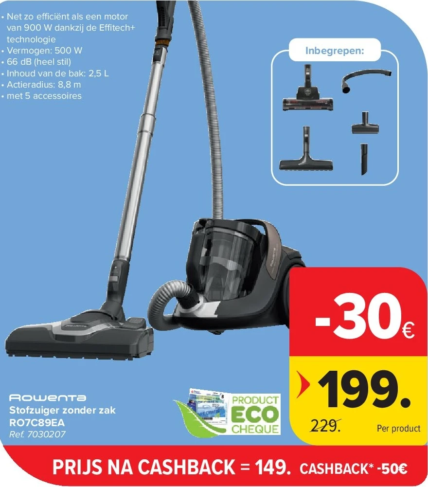 Stofzuiger zonder zak RO7C89EA