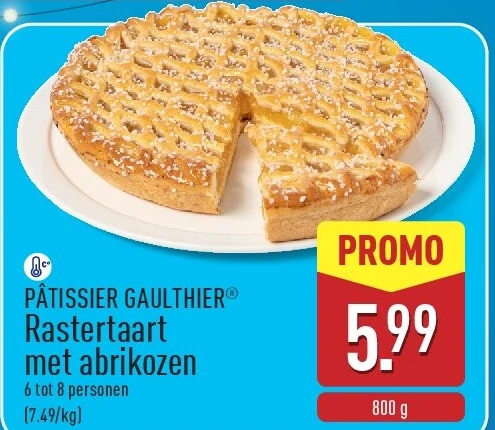 Rastertaart met abrikozen