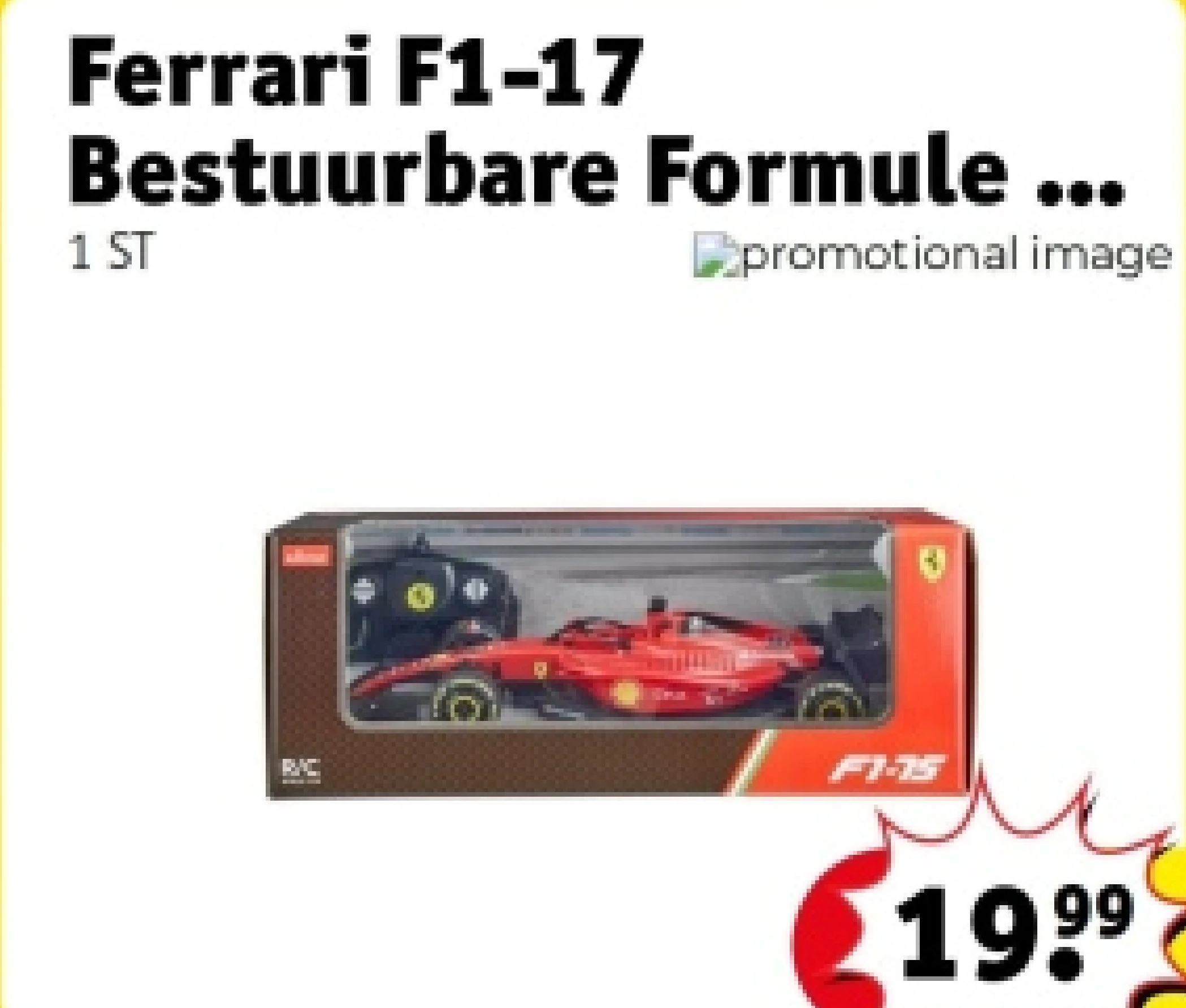 Ferrari F1-17 Bestuurbare Formule 1 Auto