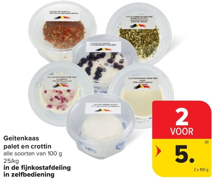 Geitenkaas palet en crottin