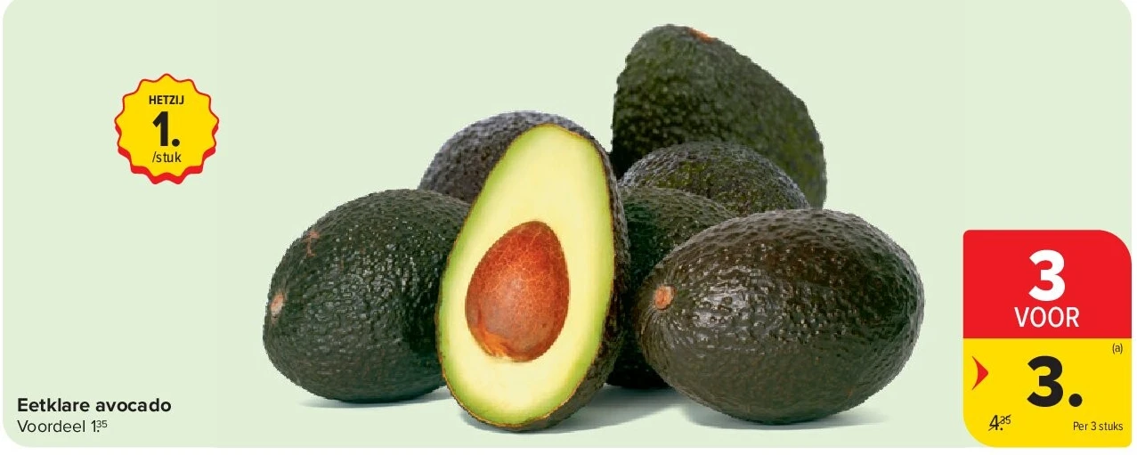Eetklare avocado