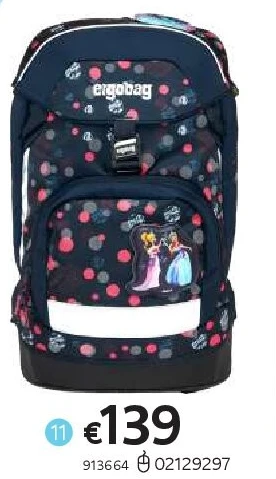 ERGOBAG SAC À DOS PRIME WINTERWONBEARLAND MULTICOLOR