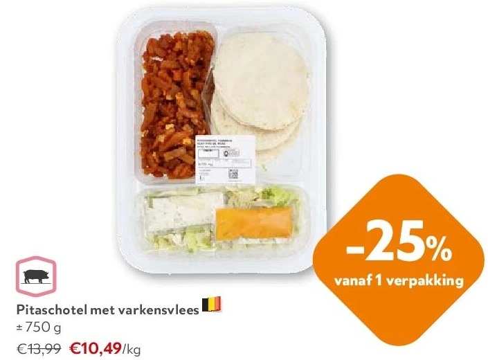 Pitaschotel met varkensvlees
