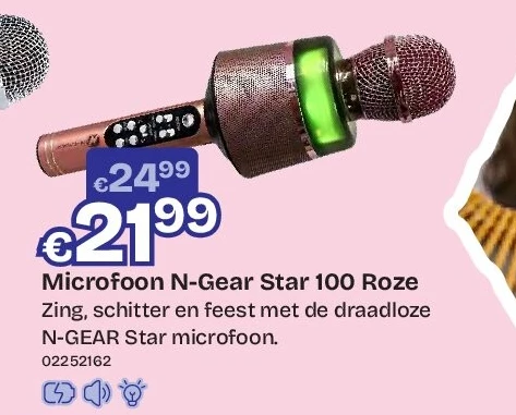 Microfoon N-Gear Star 100 Roze