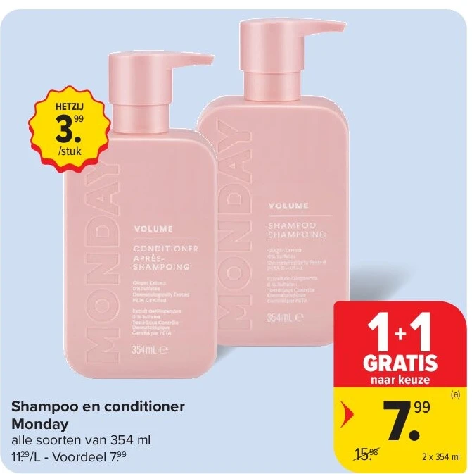 Shampoo en conditioner Monday