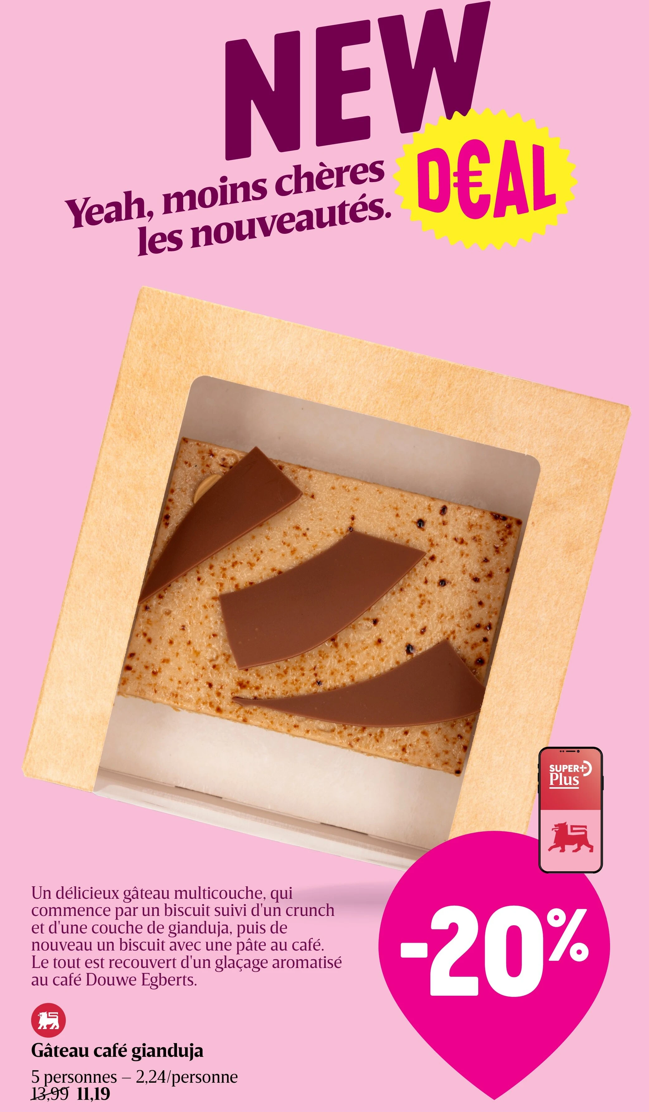 Gâteau café gianduja